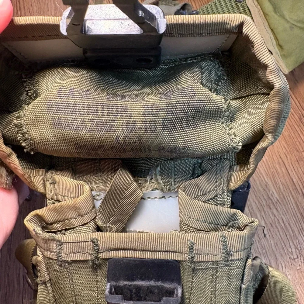 VTG US Military‎ ALICE Load Bearing Web Gear Belt Suspenders Canteen Pouch Set